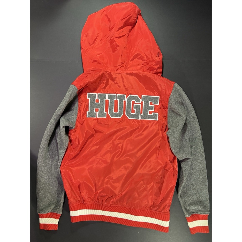 The Hundreds Hooded Snap Varsity Jacket - Large Logo - Red - Size M - Picture 6 of 6